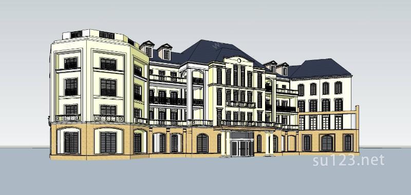 欧式风格公寓SU模型下载草图大师sketchup模型