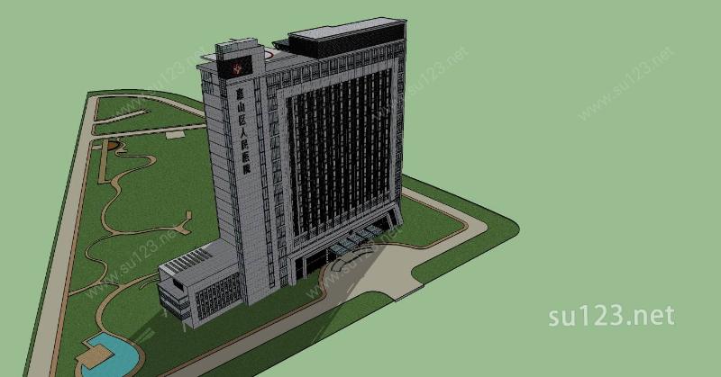 现代高层住院部SU模型