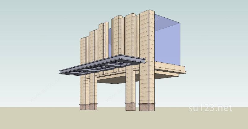 建筑构件-门头SU模型