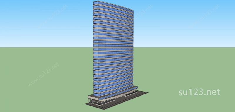 高层办公大厦SU模型