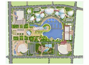 城市中心大型完整商业规划设计（包含cad总图）SU模型