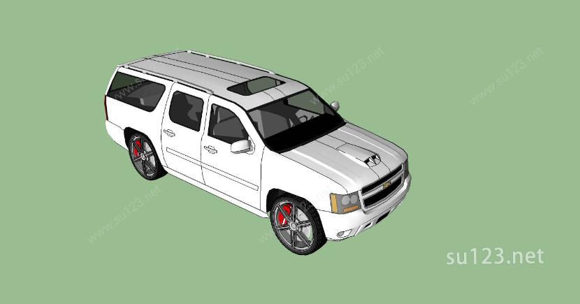 交通工具-面包车SU模型下载草图大师sketchup模型