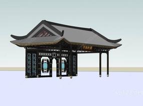 中式景观建筑SU模型