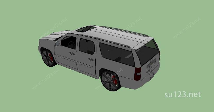 交通工具-面包车SU模型下载草图大师sketchup模型
