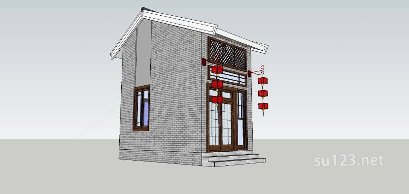 建筑构件-入口建筑SU模型