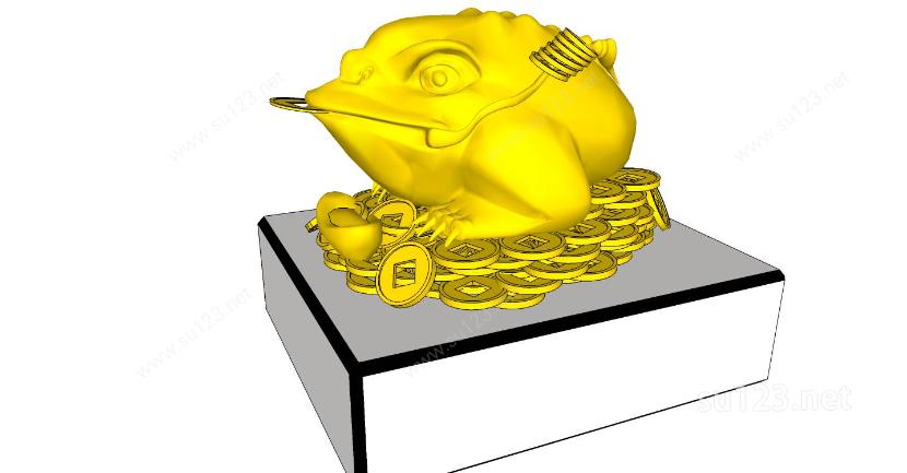 金蟾动物雕塑精模SU模型