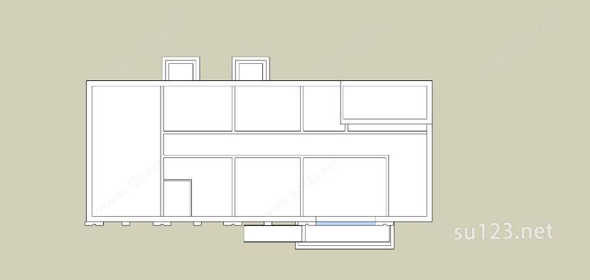 现代小型办公楼SU模型下载草图大师sketchup模型