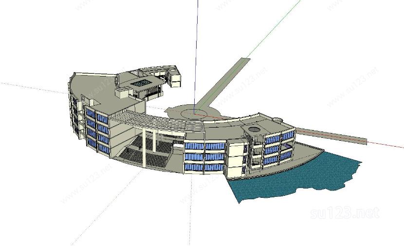 中学建筑设计SU模型