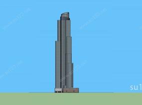 现代超高层大厦SU模型