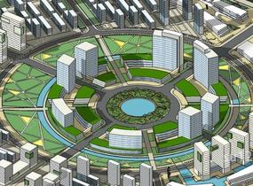 001城市副中心 城市设计SU模型