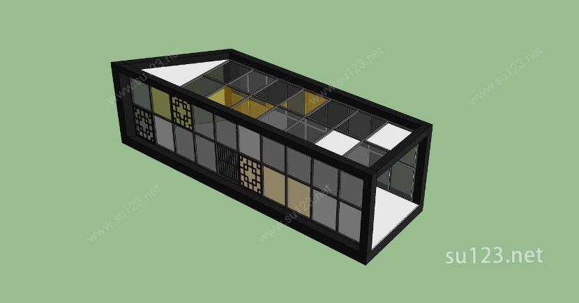 建筑构件-廊道SU模型