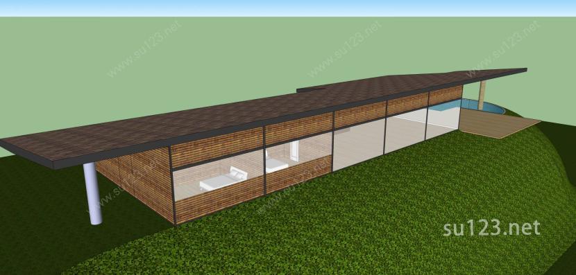 单层住宅SU模型下载草图大师sketchup模型