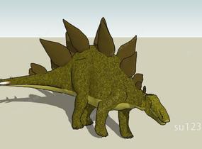 恐龙动物雕塑SU模型