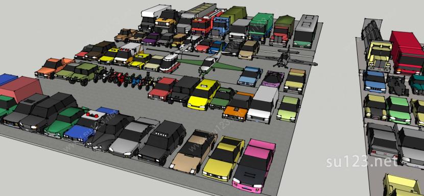 各种汽车SU模型下载草图大师sketchup模型