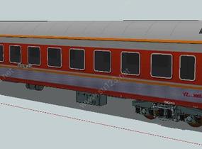 中国铁路火车客车SU模型