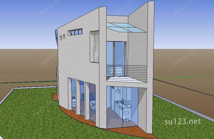 海杜克  住宅SU模型下载草图大师sketchup模型