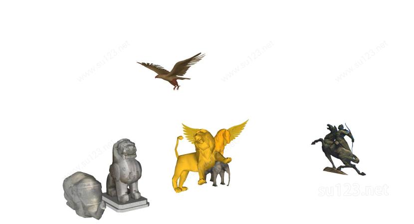 动物雕塑精模SU模型