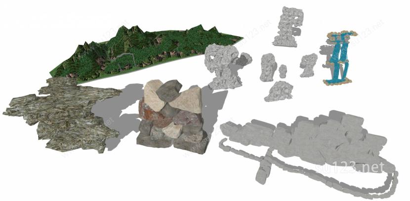 景观石SU模型