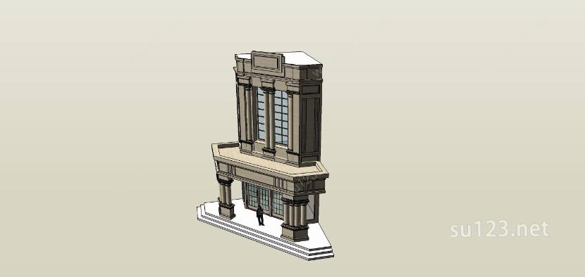 建筑构件-门头SU模型下载草图大师sketchup模型