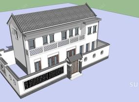 中式住宅SU模型