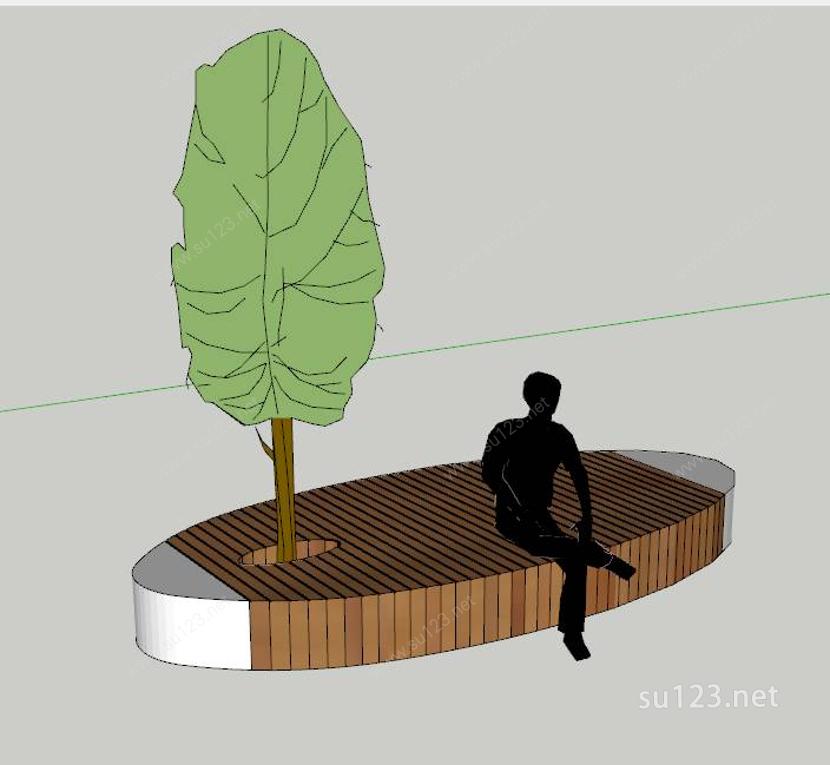 造型坐凳SU模型下载草图大师sketchup模型