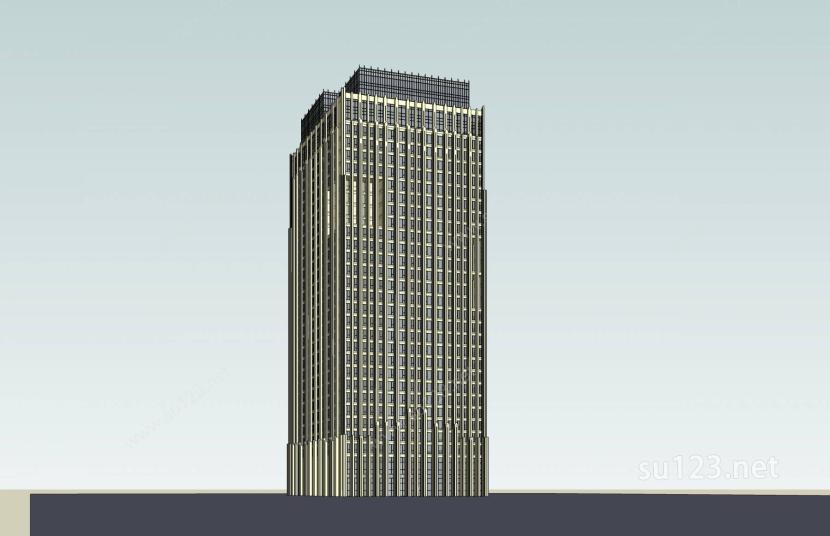 新古典风格高层办公楼SU模型