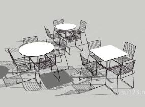 创意椅子凳子简约组合SU模型
