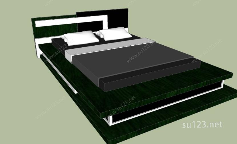 家具设计——卧床SU模型