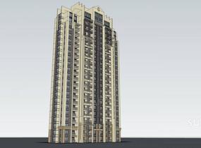古典风格高层住宅SU模型
