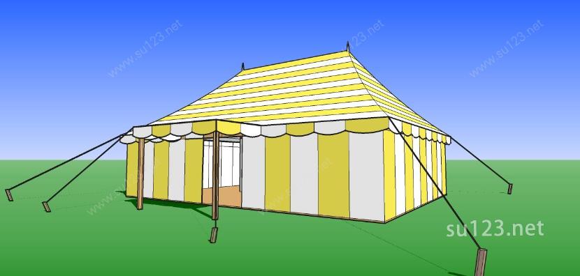 室外  帐篷SU模型下载草图大师sketchup模型
