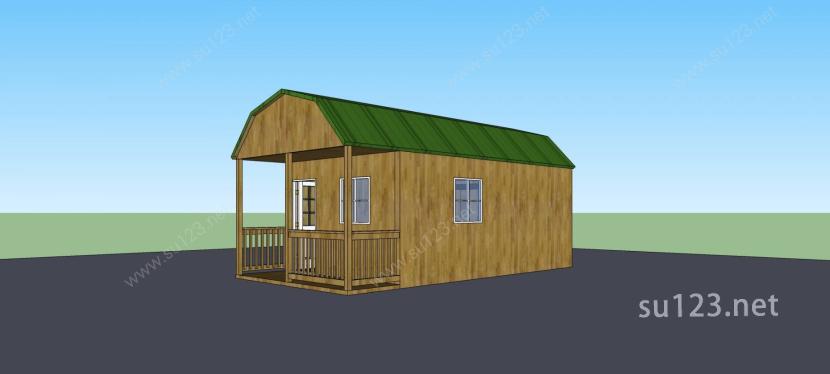 木制小屋SU模型