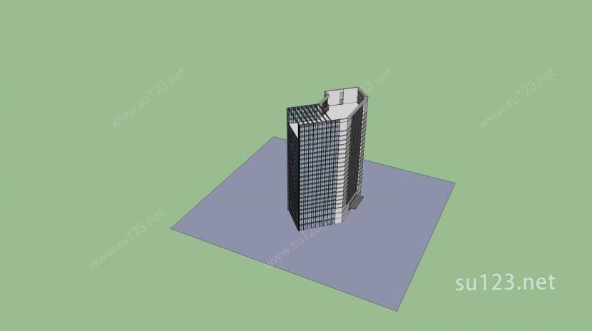 粤海国际高层住宅SU模型下载草图大师sketchup模型