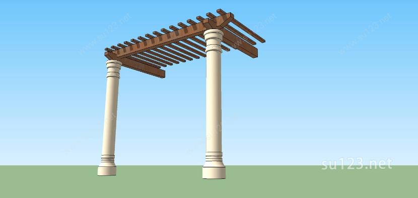 建筑构件-柱廊SU模型