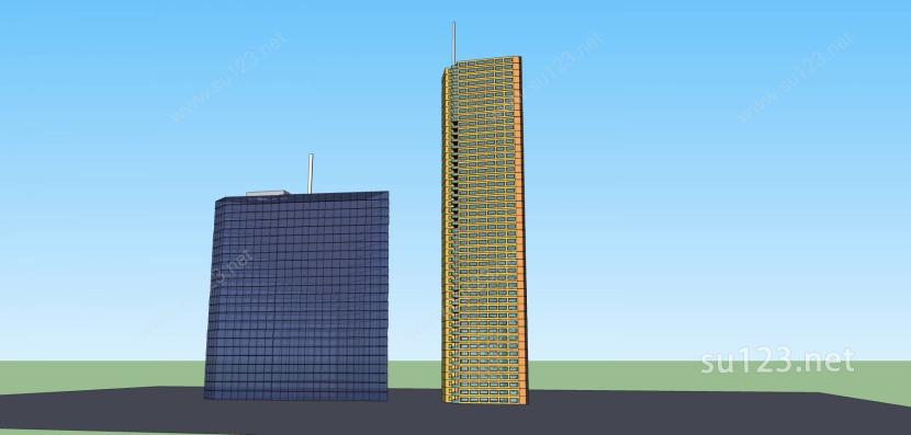 超高层办公楼SU模型