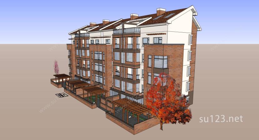 高层住宅设计精模02SU模型下载草图大师sketchup模型