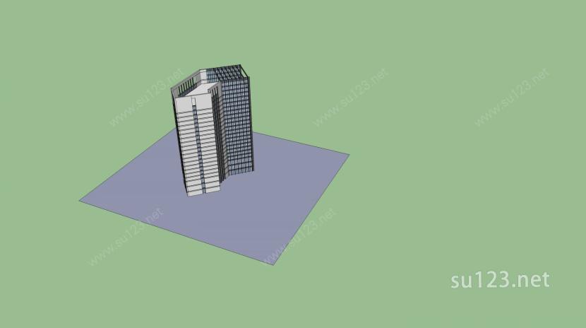 粤海国际高层住宅SU模型下载草图大师sketchup模型