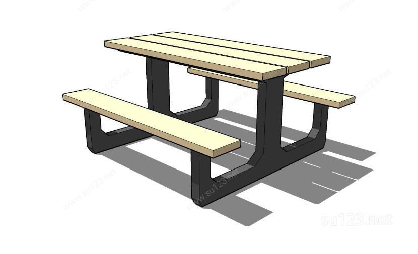 园林坐凳6SU模型