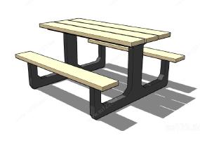园林坐凳6SU模型