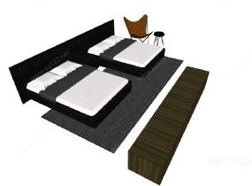 家具设计——卧床10SU模型