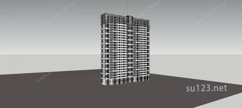 现代住宅楼模型SU模型