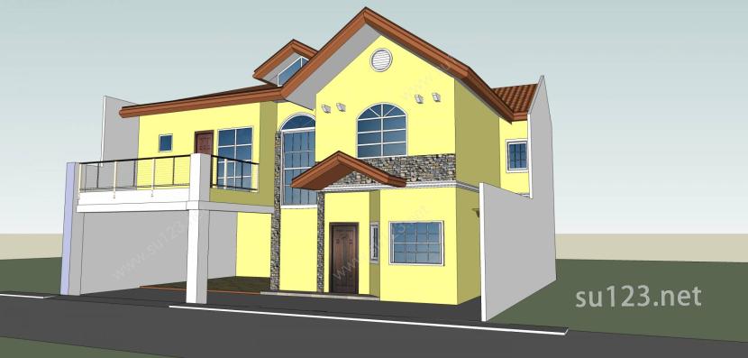 住宅模型SU模型下载草图大师sketchup模型