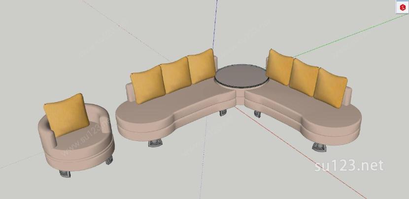 家具系列合集-沙发SU模型下载草图大师sketchup模型
