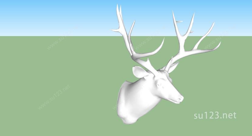 现代鹿动物雕塑设计SU模型