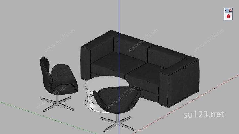 家具系列合集-沙发SU模型下载草图大师sketchup模型