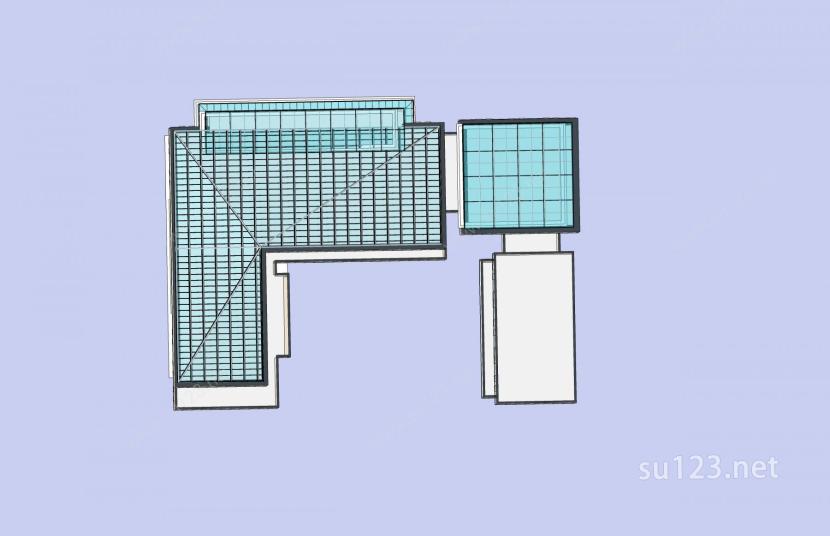现代小商业楼SU模型下载草图大师sketchup模型