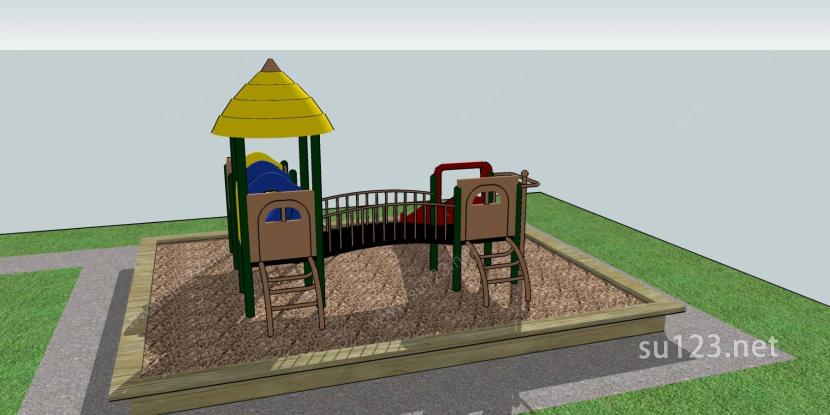 儿童景观游乐设施公园3SU模型