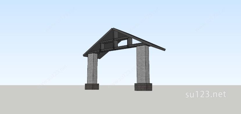建筑构件-入口SU模型下载草图大师sketchup模型