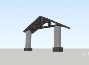建筑构件-入口SU模型