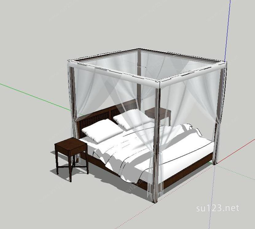 家具设计——卧床2SU模型