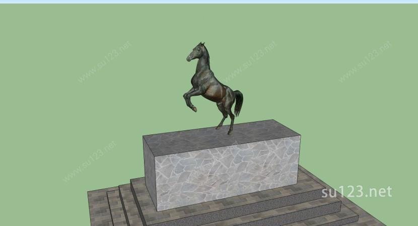 马雕塑1SU模型